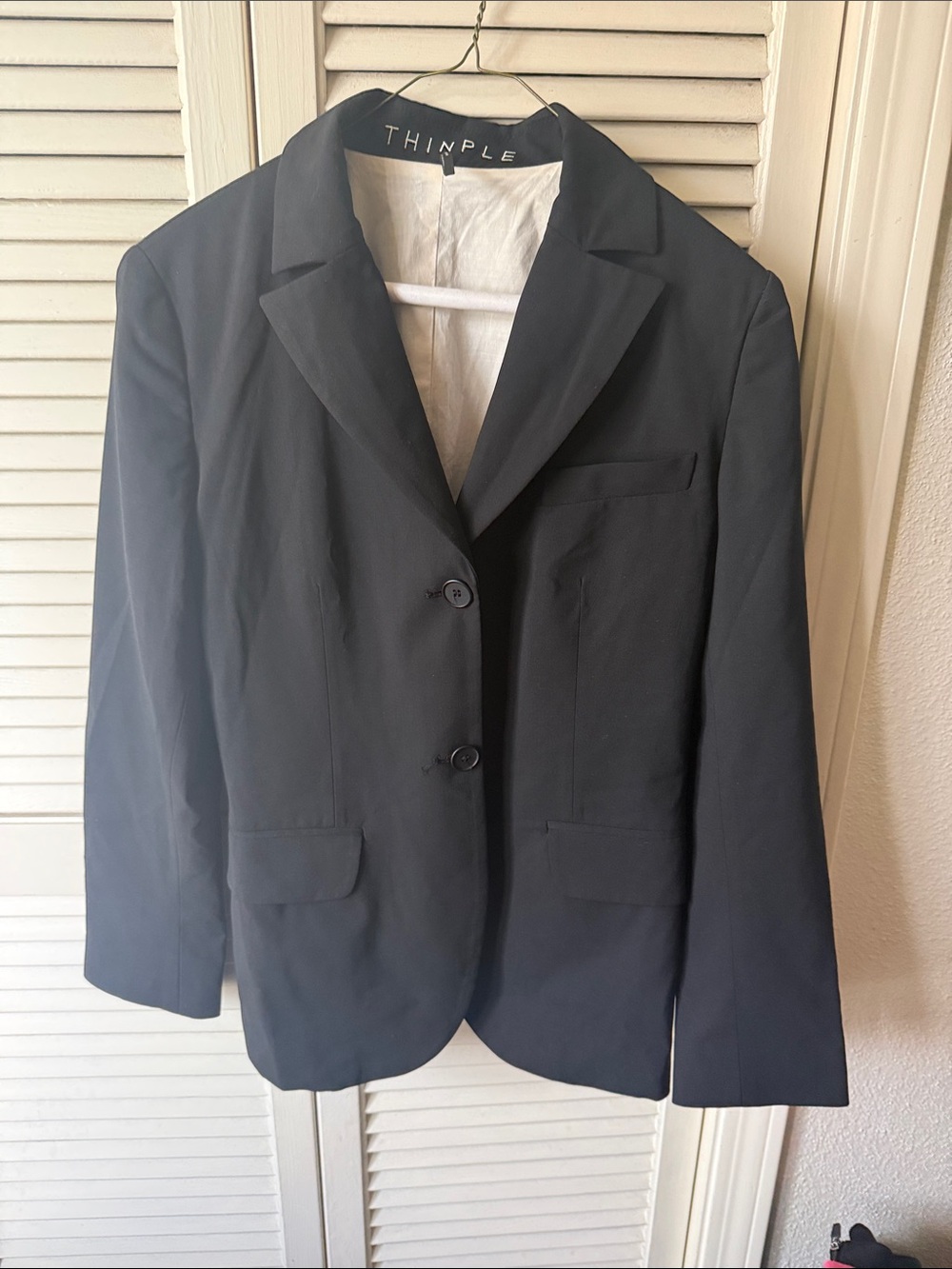 Women's Black Two-Button Blazer Jacket
